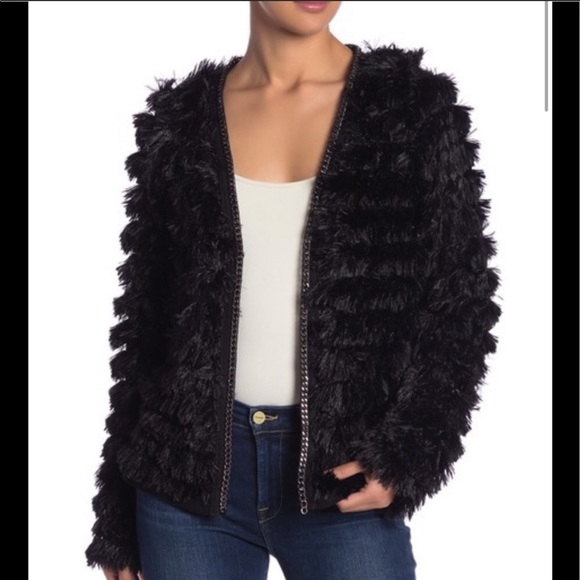 Fate Jackets & Blazers - Fate (Nordstrom) Fur Coat with Chain Detail